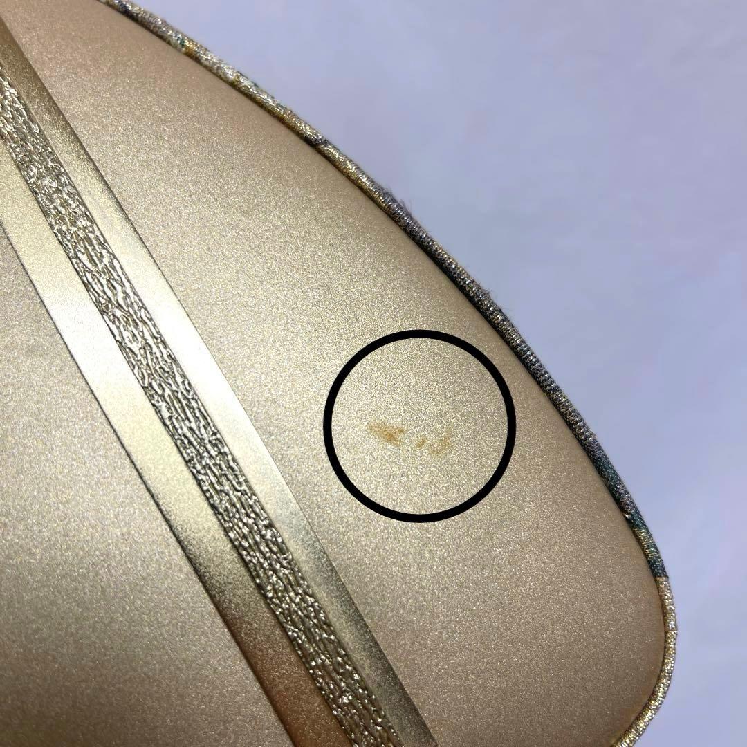 【高級和装小物】バッグと草履セット　紅白梅図　ゴールド