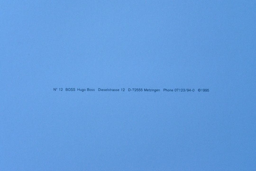 BOSS【no.12 BOSS: Hugo Boss】1995年