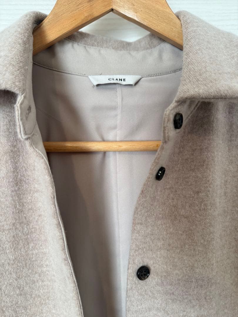 clane♡ POWER SHOULDER WOOL ONEPIECE