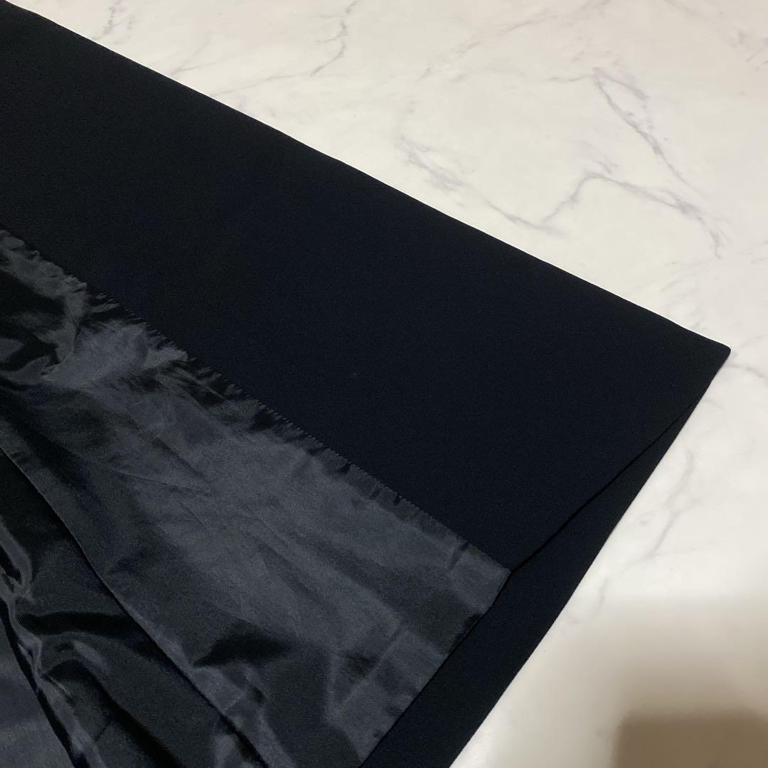 美品✨アドーア ADORE バックサテンクレープロングジレ 黒 38 ベスト