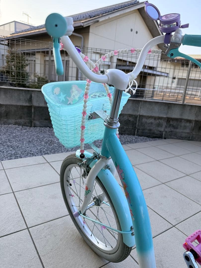 ANK引き取り限定埼玉群馬アイデス　Disneyアリエル自転車18インチ