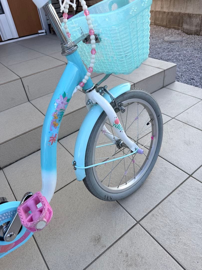 ANK引き取り限定埼玉群馬アイデス　Disneyアリエル自転車18インチ