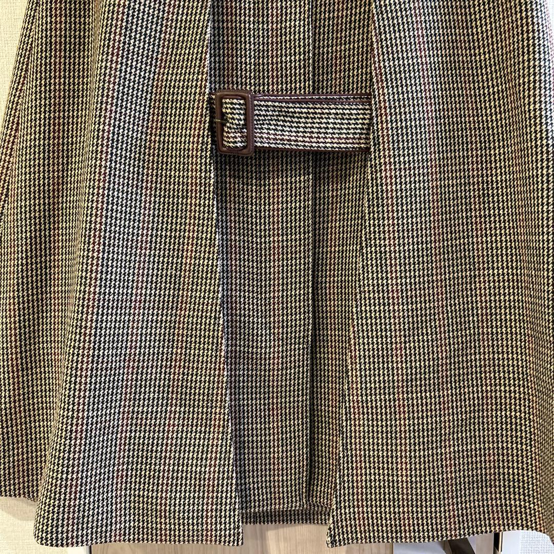 美品⭐︎Lily Brown レザーパイピングケープコート　ポンチョ千鳥柄フリー