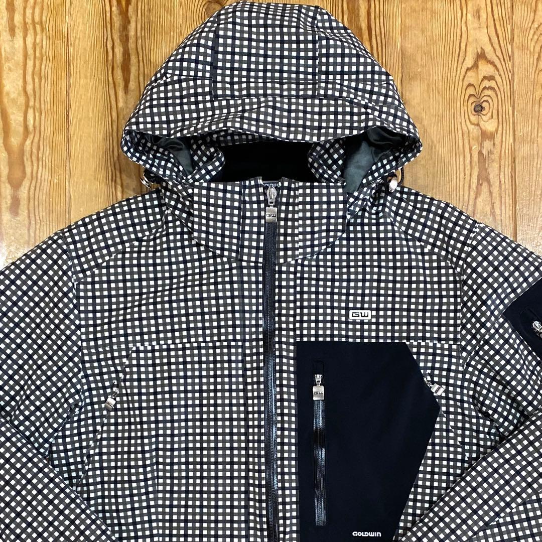 ❤️GOLDWIN❤️ゴールドウイン❤️スキーウェア❤️白黒チェック柄❤️L❤️美品❤️