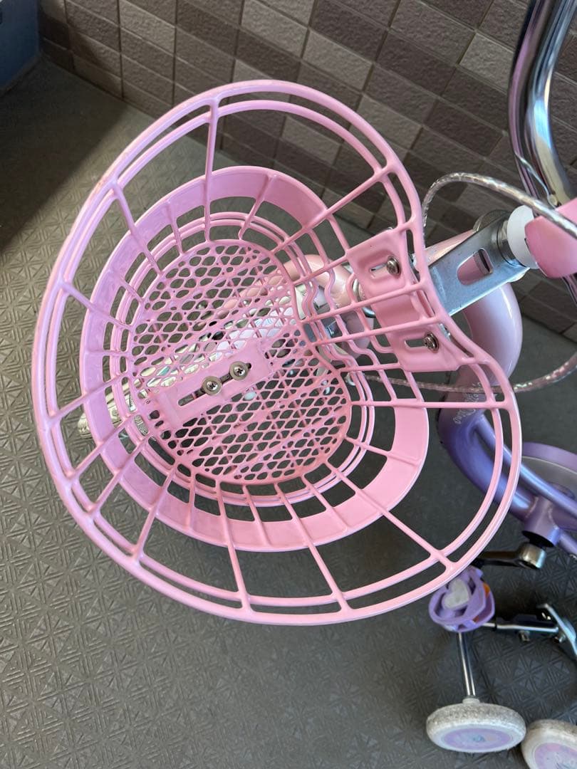引き取り希望！メゾピアノ16インチ女の子自転車美品　補助輪、補助バー付き