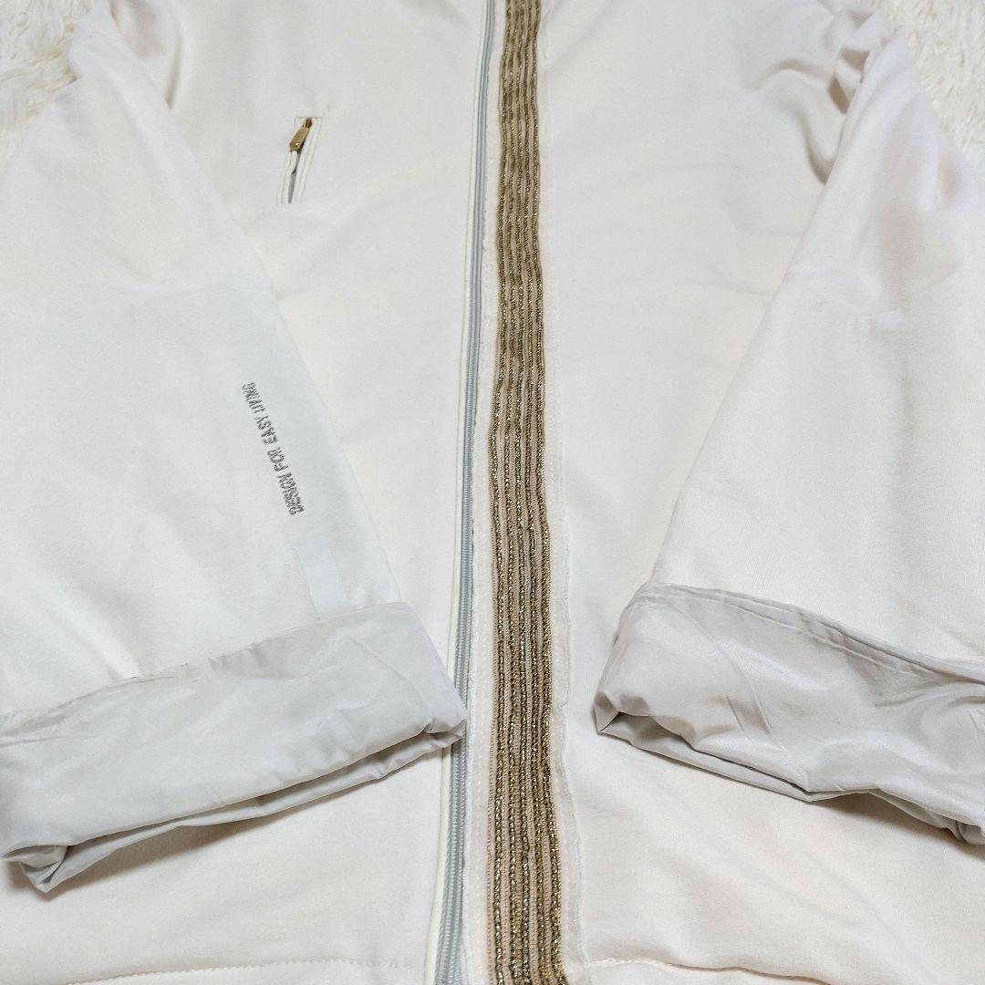 'S MaxMara*オフホワイト*ビジュー付き*ロングパーカー*フード付き*M