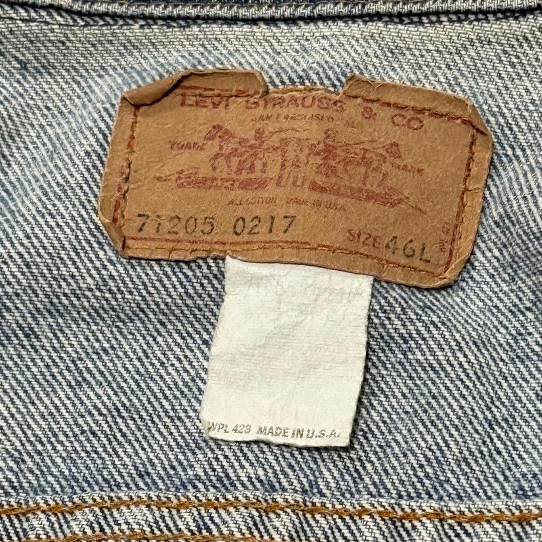 リーバイス 71205 デニム トラッカー ジャケット Usa製 46L 70s