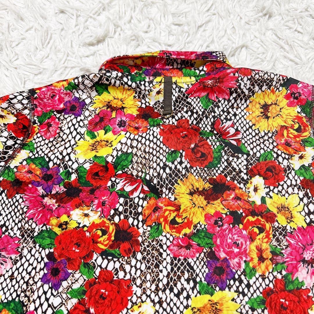 DANCE WITH DRAGON ダンスウィズドラゴン 半袖ポロシャツ 花柄