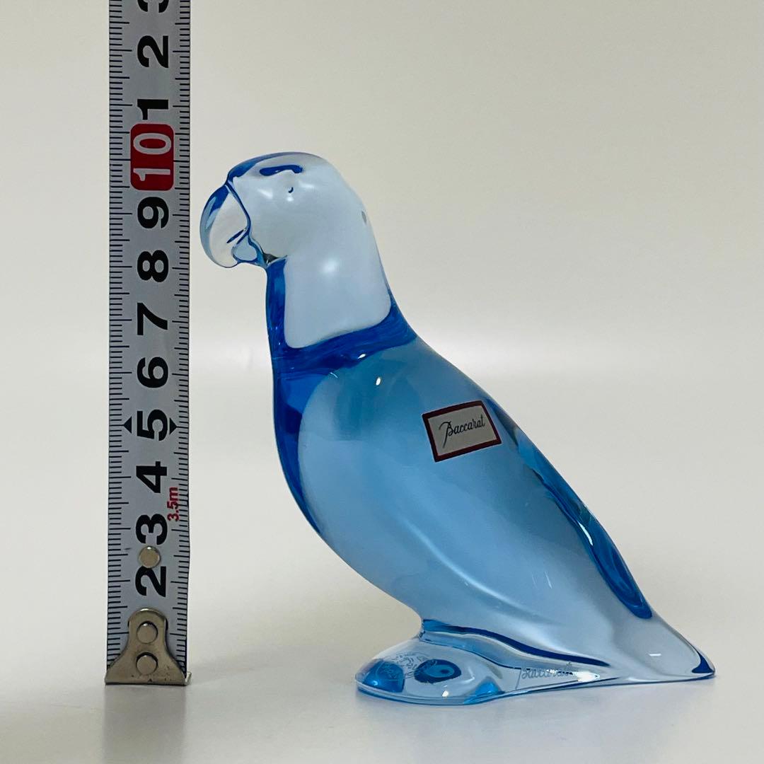 Baccarat バカラ オウム インコ 置物 クリスタル フィギュリン ブルー