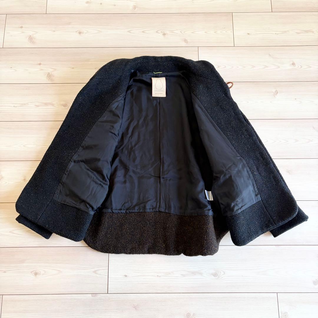 よそおい掲載 パラスパレス ウール ラウンド衿コート 日本製 定価67100円