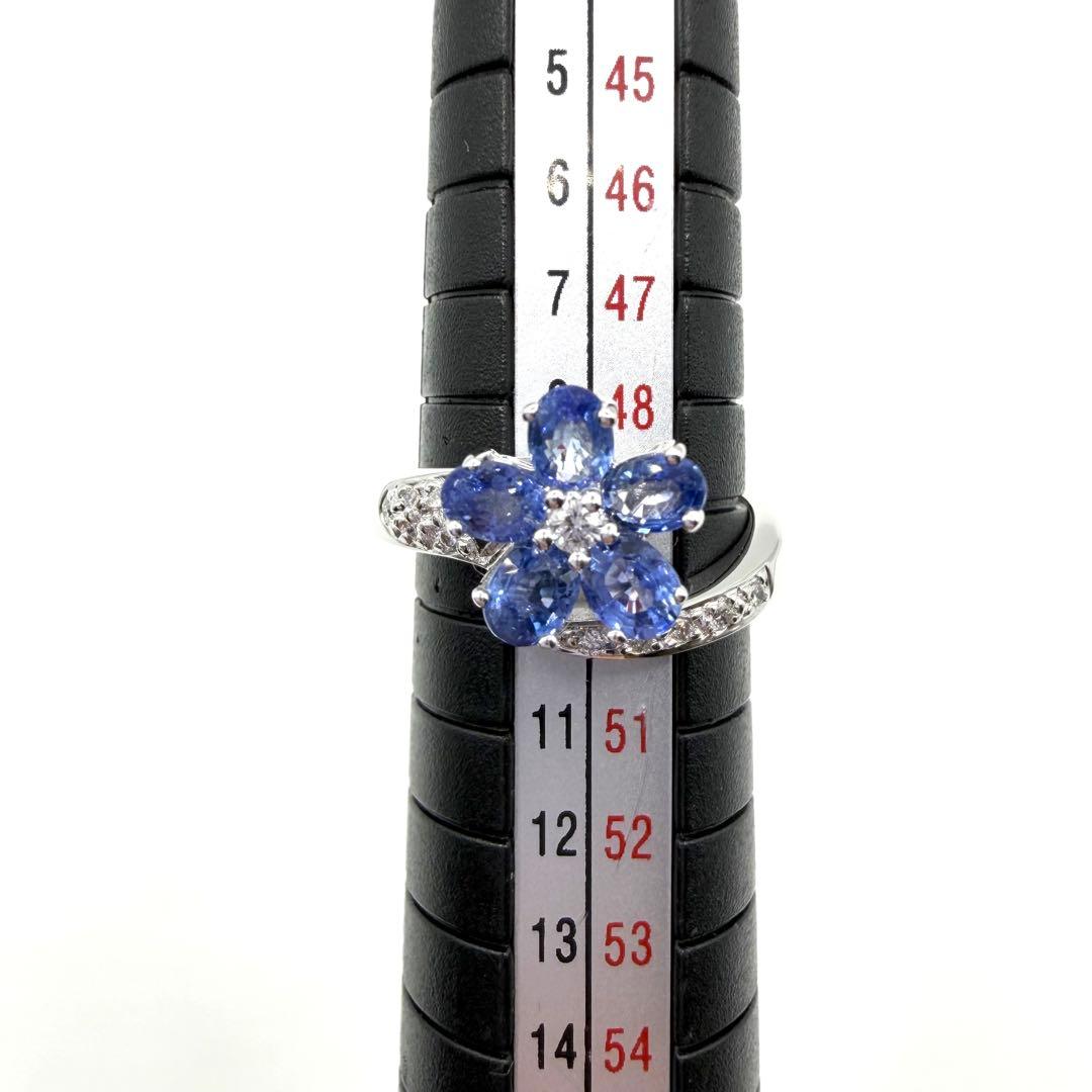 【新品同様】 ポンテヴェキオ K18 サファイア 0.9ct ダイヤリング 9号