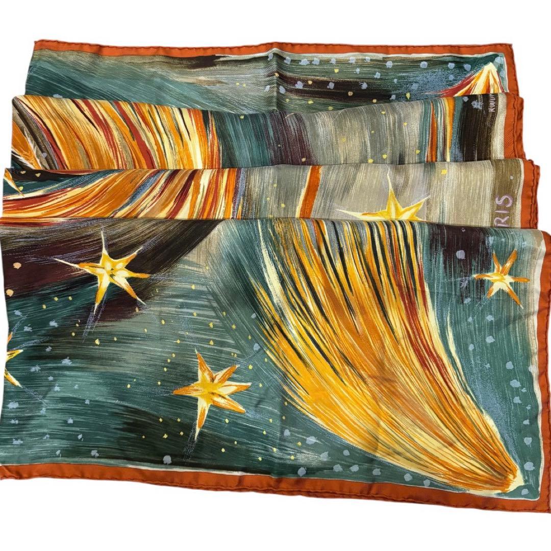 HERMES エルメス 天の火FEUX DU CIELスカーフカレ90 箱付き