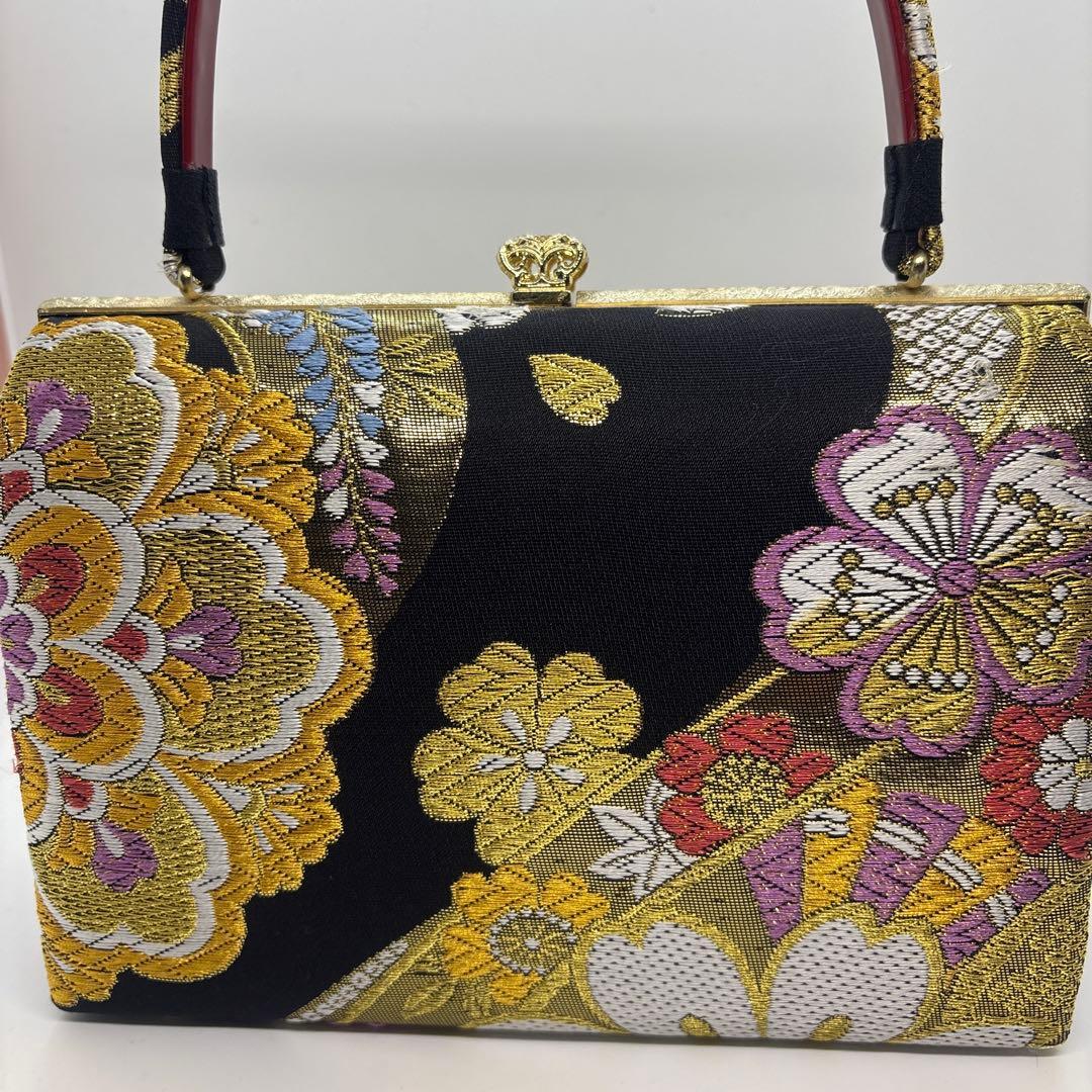 紗織　正絹西陣織　成人式・卒業式・礼装用　草履バッグセット　パールトーン加工