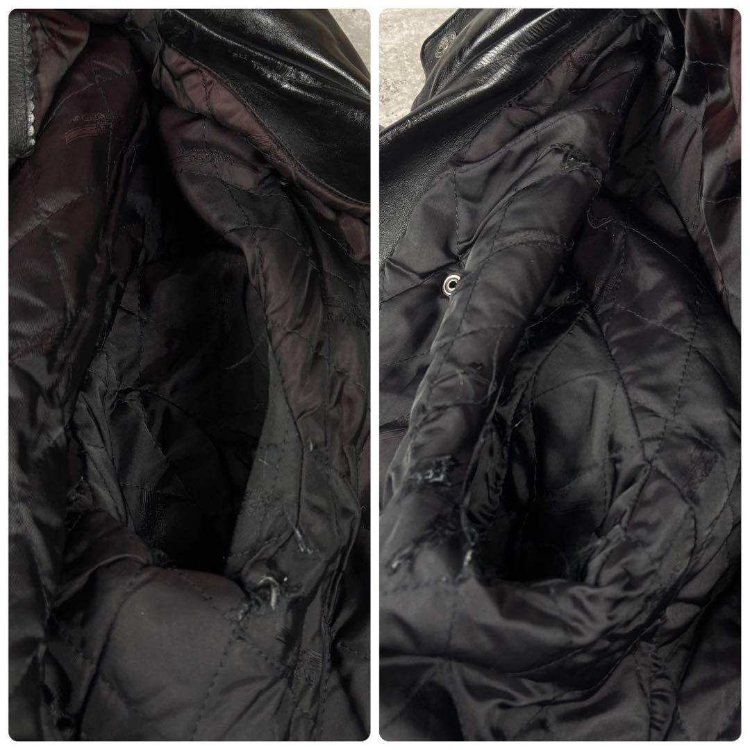 ハーレーダビッドソン　HARLEY ダブル　レザー　ライダースジャケット　L 黒