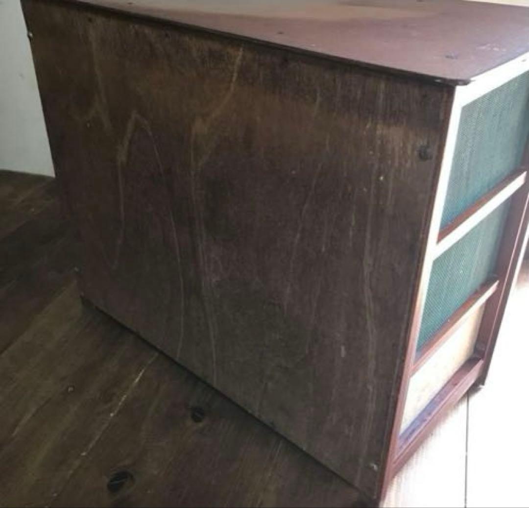 希少　ヴィンテージ　木製　当時物　昭和レトロ　網棚　花柄が懐かしい　食品棚