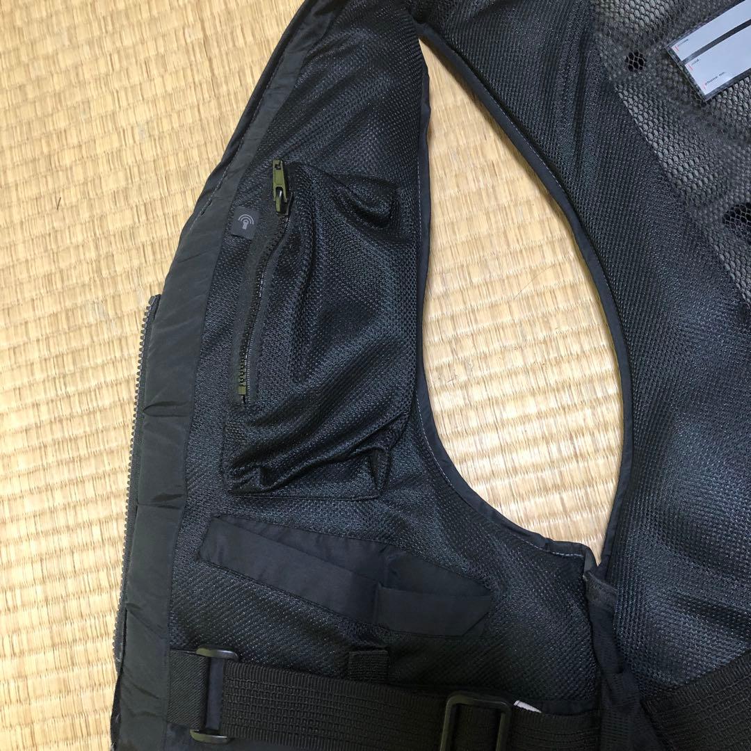 PROVISOR フィッシングライフジャケット ブラック/シルバー　Lサイズ