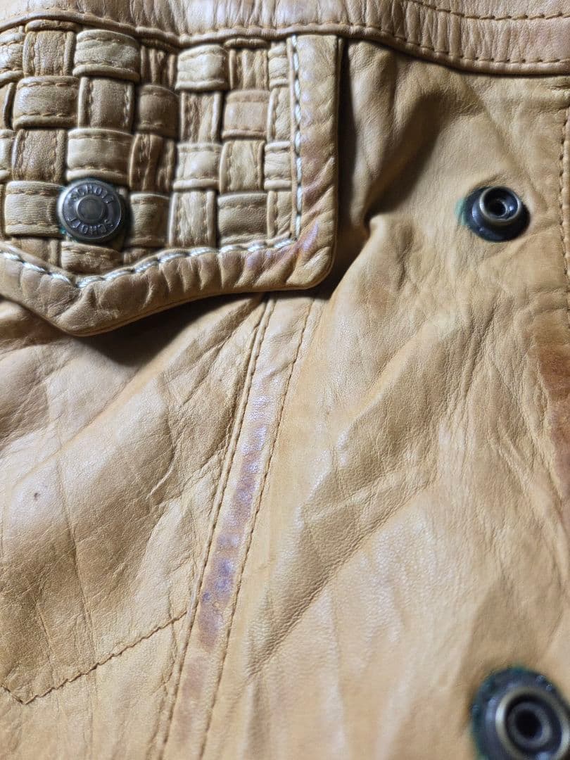schott ショット ベージュ レザージャケット Mサイズ