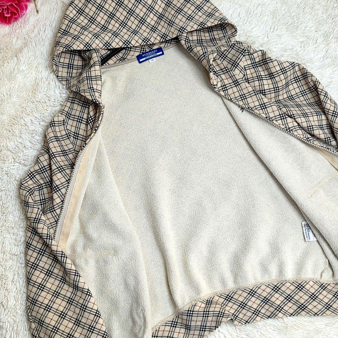 BURBERRY　BLUE LABEL ノバチェック　ジップアップパーカー　M
