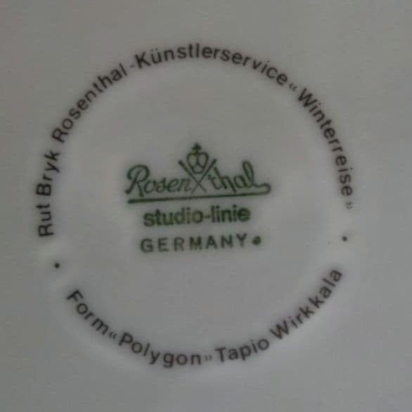 【廃盤品】ローゼンタール studioーline 冬の旅 プレート ５枚