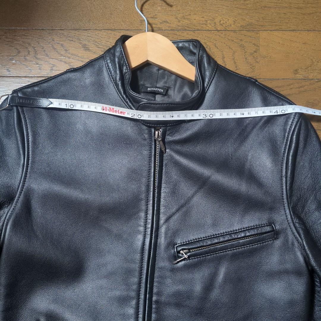 SCHAFFEN ブラックライダースジャケット　1