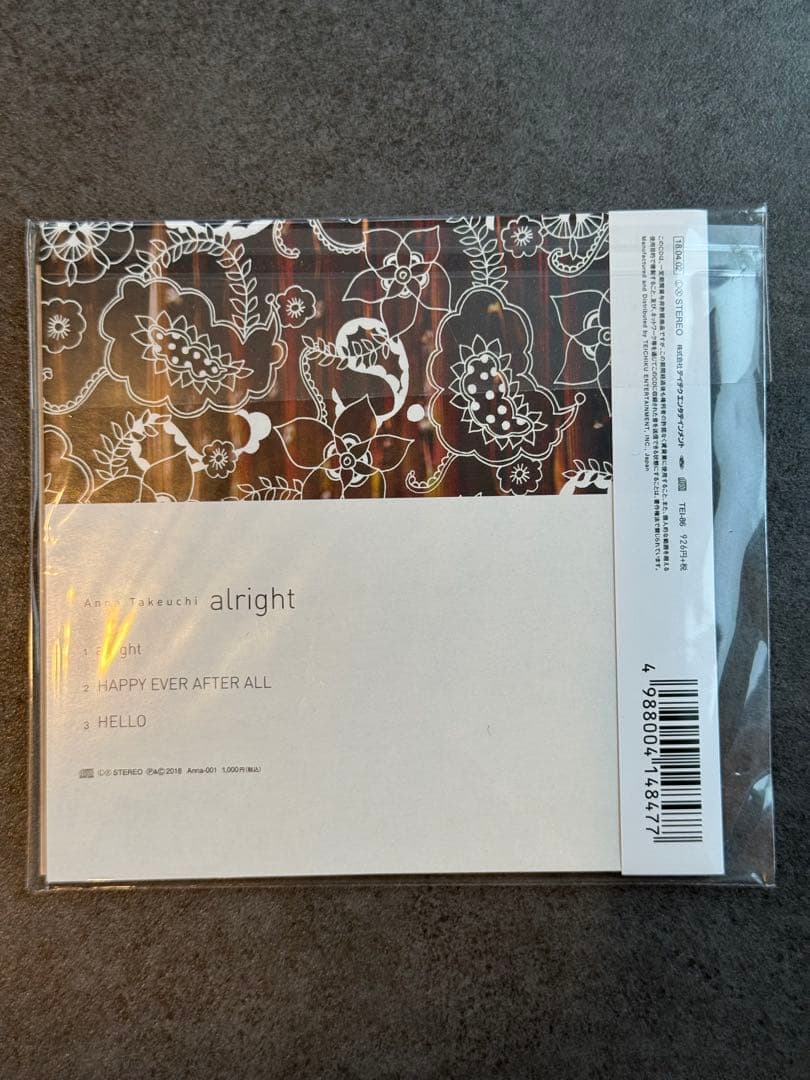 【本日7日限定値下げ】竹内アンナ alright 関西限定盤 CD