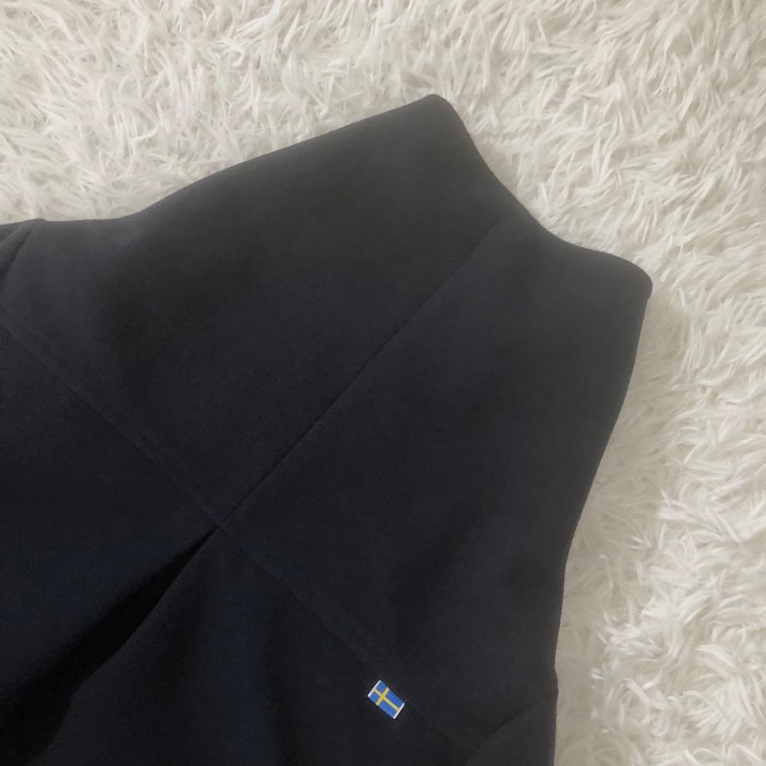 zen フェールラーベン ポンチョコート ロゴ刺繍 裏地総柄