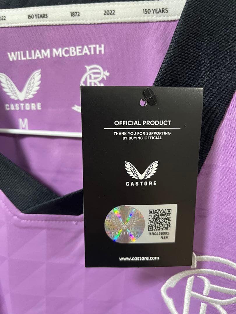 新品　21/22レンジャーズ150周年記念CASTORE ユニフォームMサイズ