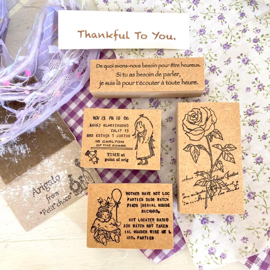 ⚠️金額変更あり&即ご購入可⚠️ 再販　プチチョコ　レトロ　ガール　薔薇　文字セット