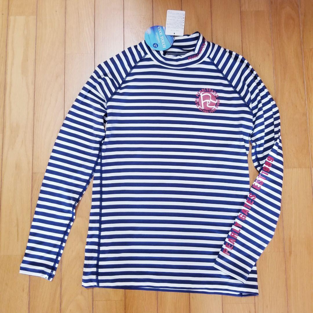 新品PEARLY GATESボーダー柄ハイネック長袖シャツユニセックスサイズ3