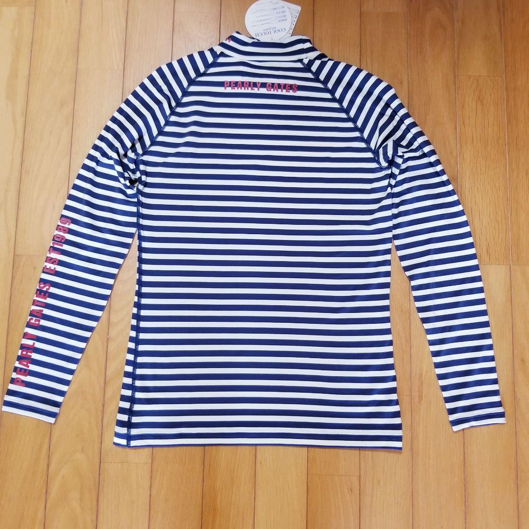 新品PEARLY GATESボーダー柄ハイネック長袖シャツユニセックスサイズ3