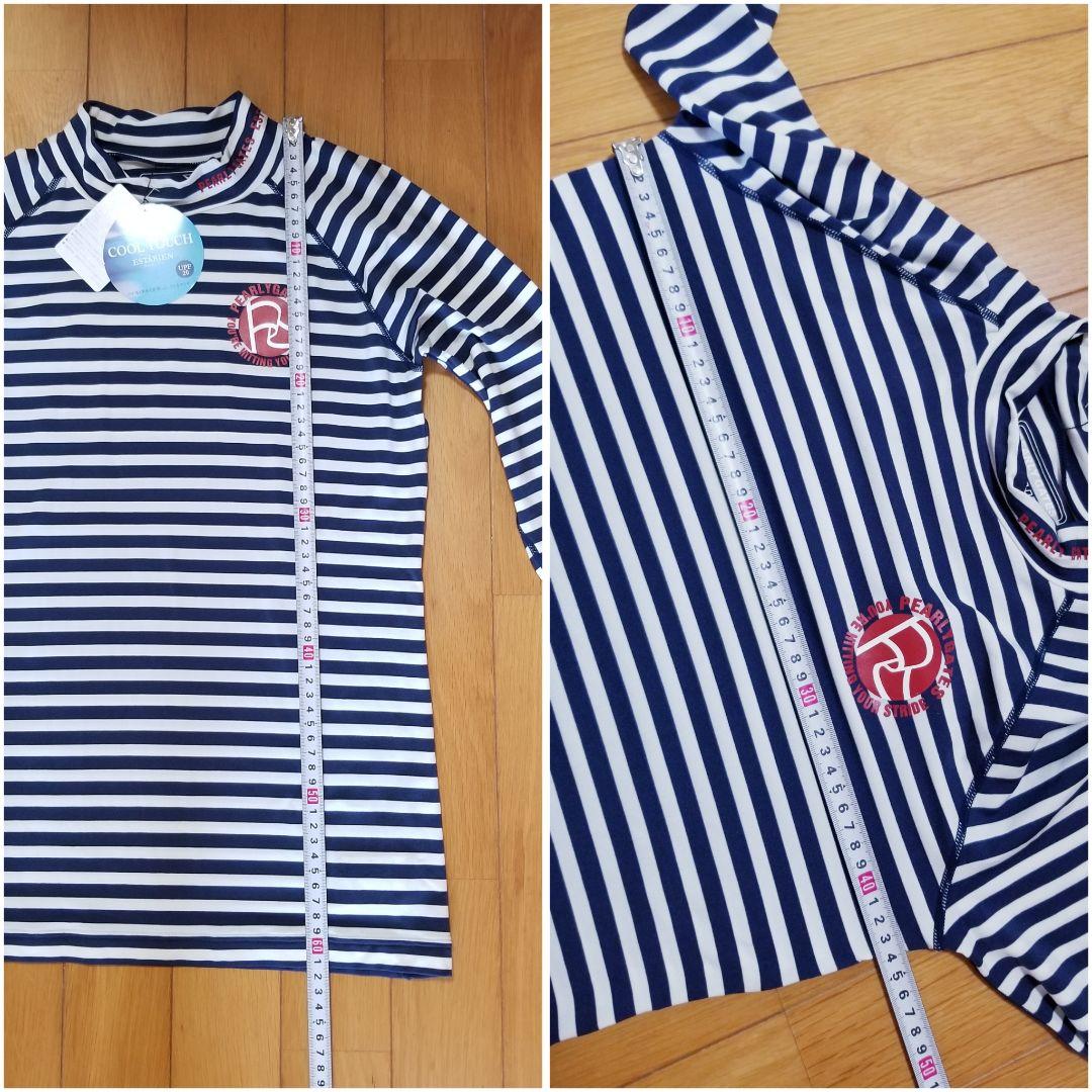 新品PEARLY GATESボーダー柄ハイネック長袖シャツユニセックスサイズ3