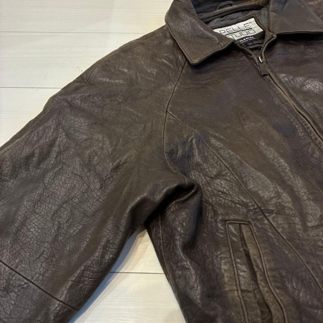 Y*n様 ヴィンテージ Wilsons レザージャケット ブラウン 本革 シボ