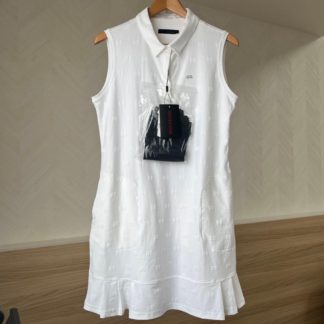 新品★38,500円 L BRIEFINGゴルフ ワンピース ノースリーブポロ