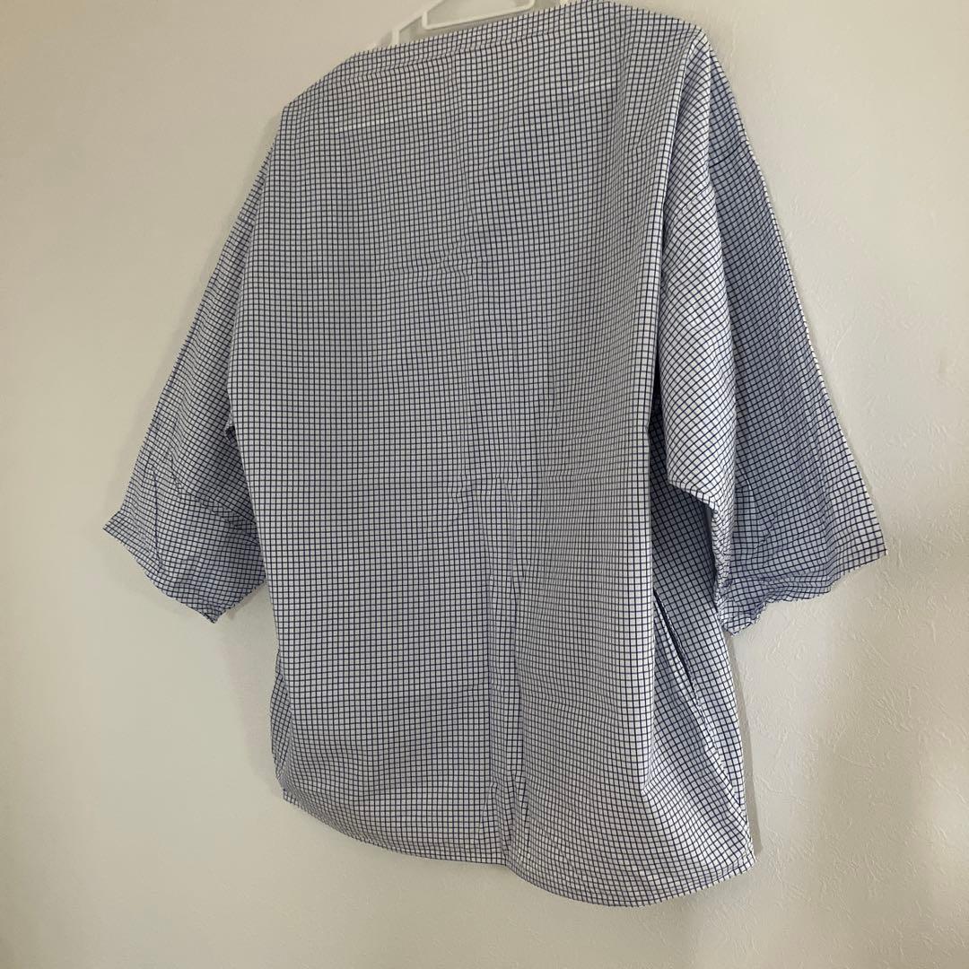 45R プルオーバーグラフチェックブラウス　8.9部袖