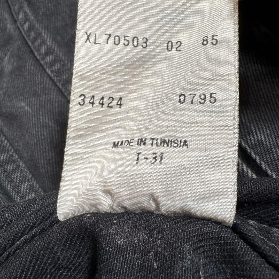 00s Euro Levis 後染め ブラック デニムジャケット Gジャン