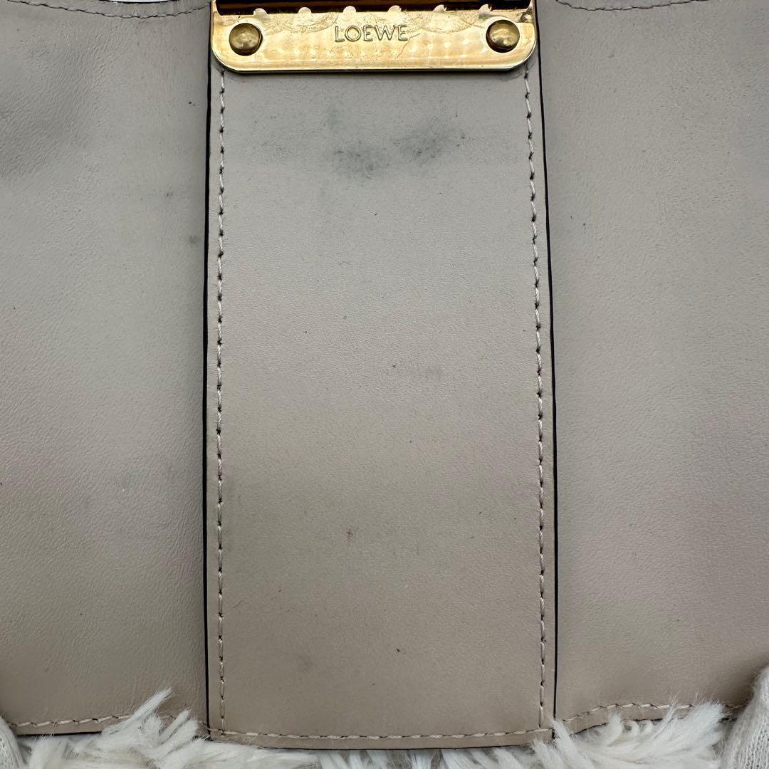 ✨箱あり✨美品　ロエベ　キーケース　リピートアナグラム　6連　ライトオーツ