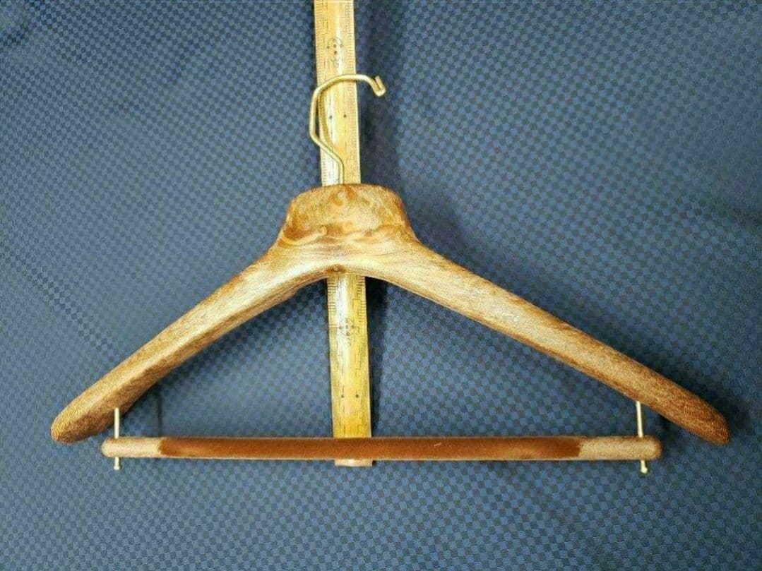 2本set 46㎝ 樹脂ハンガー 茶 マイネッティ サルトリアーレ イタリア