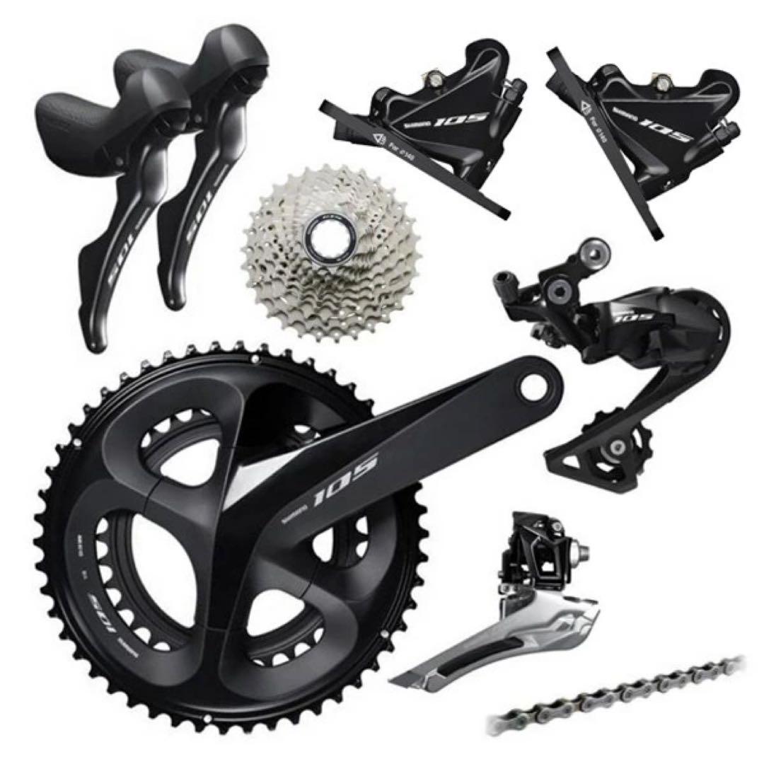 【新車外し未使用】シマノ 新型105 R7100 2×12速 機械式コンポセット