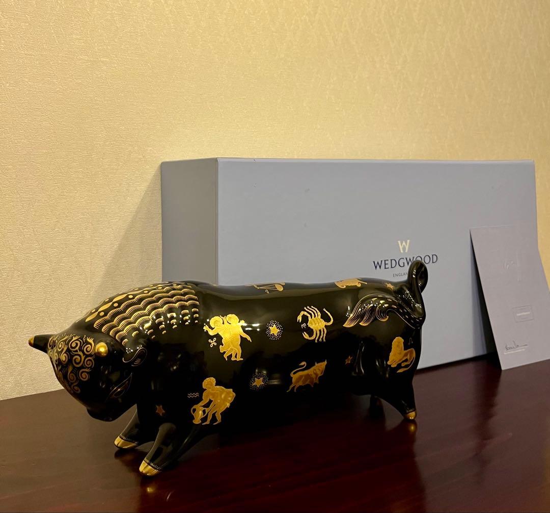 【希少箱付き美品】ウェッジウッド　星座牛 アーノルドマチン　2000年限定　置物