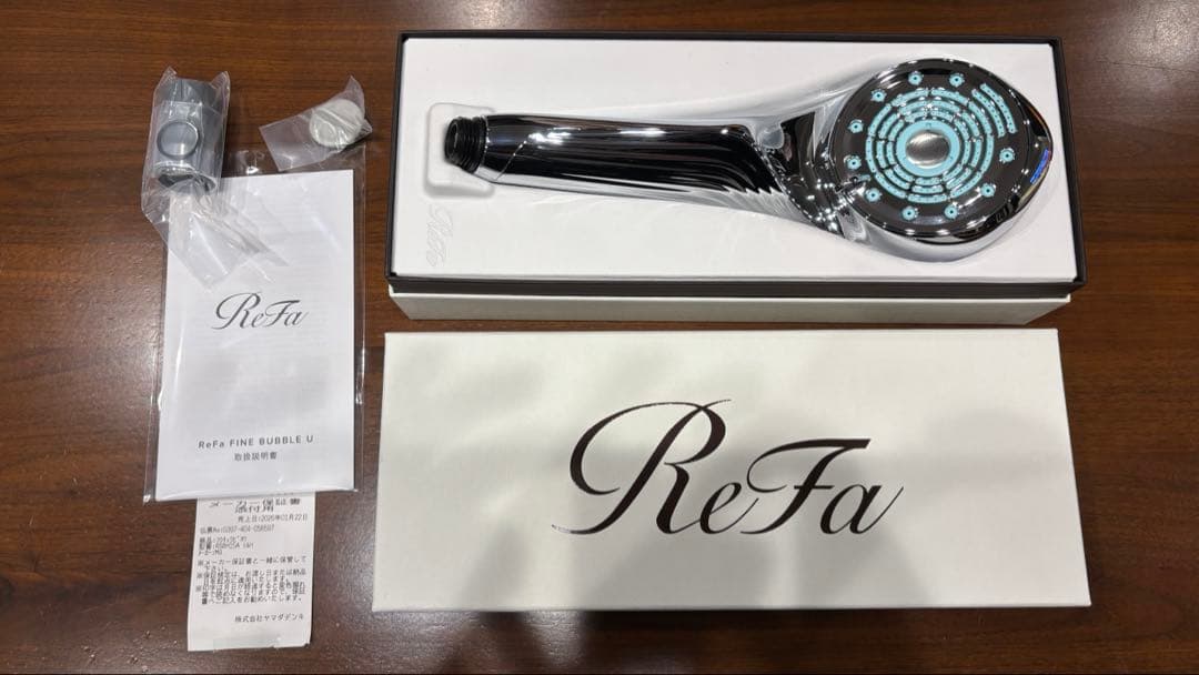 美品♪ReFa リファファインバブルU シャワーヘッド　シルバー/付属品　箱あり