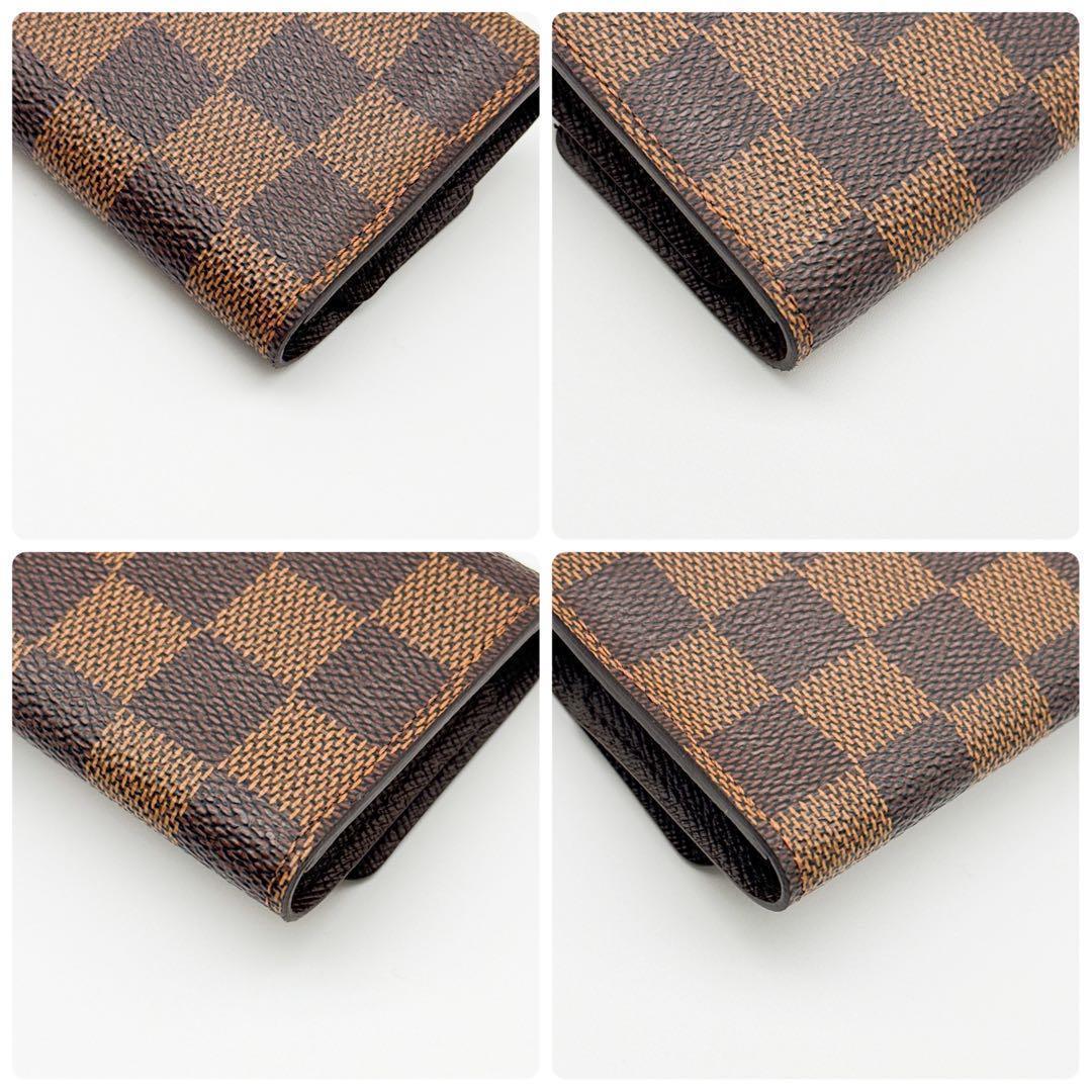 ルイヴィトン ダミエ キーケース キーホルダー ミュルティクレ6 アズール 茶色