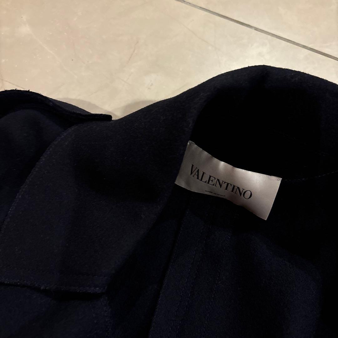 値下げ、VALENTINO ネイビーケープコート
