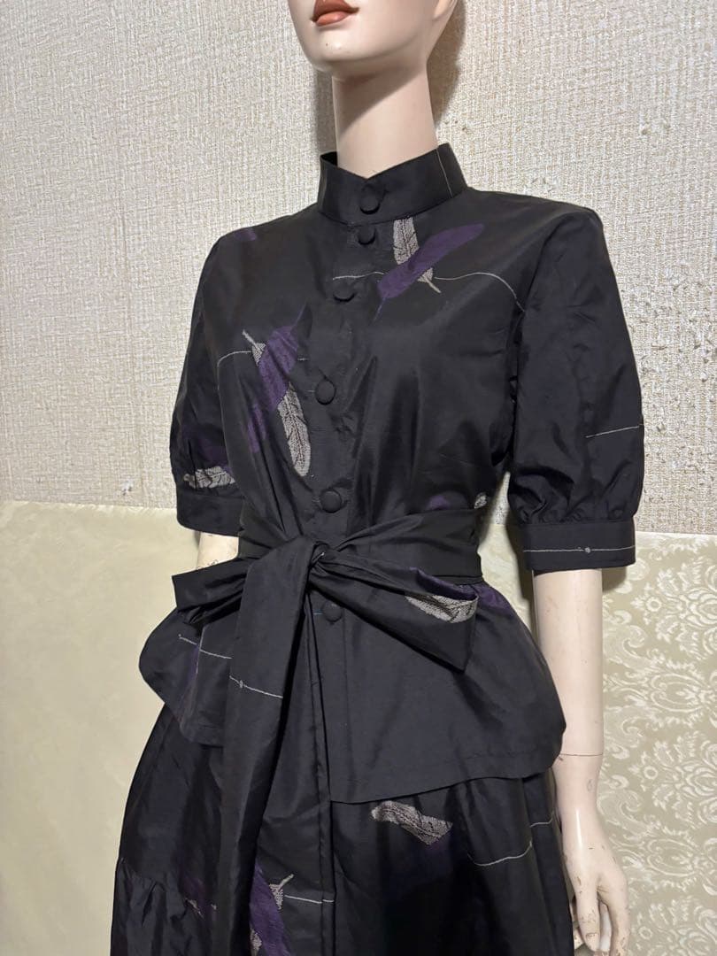 着物リメイクセットアップ　本場大島紬　3月下司発送