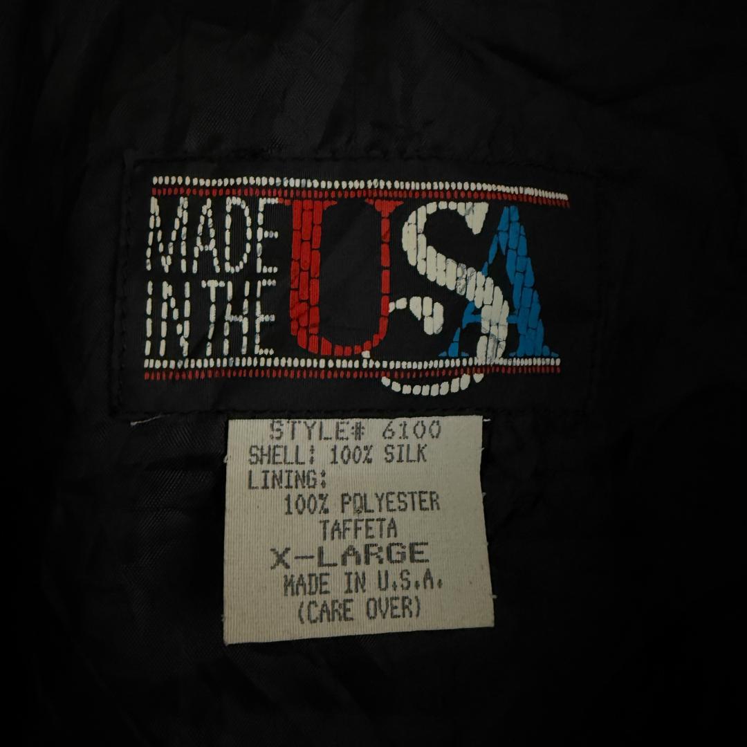 90s ユニバーサルスタジオ USA シルク ジャケット 黒 A02