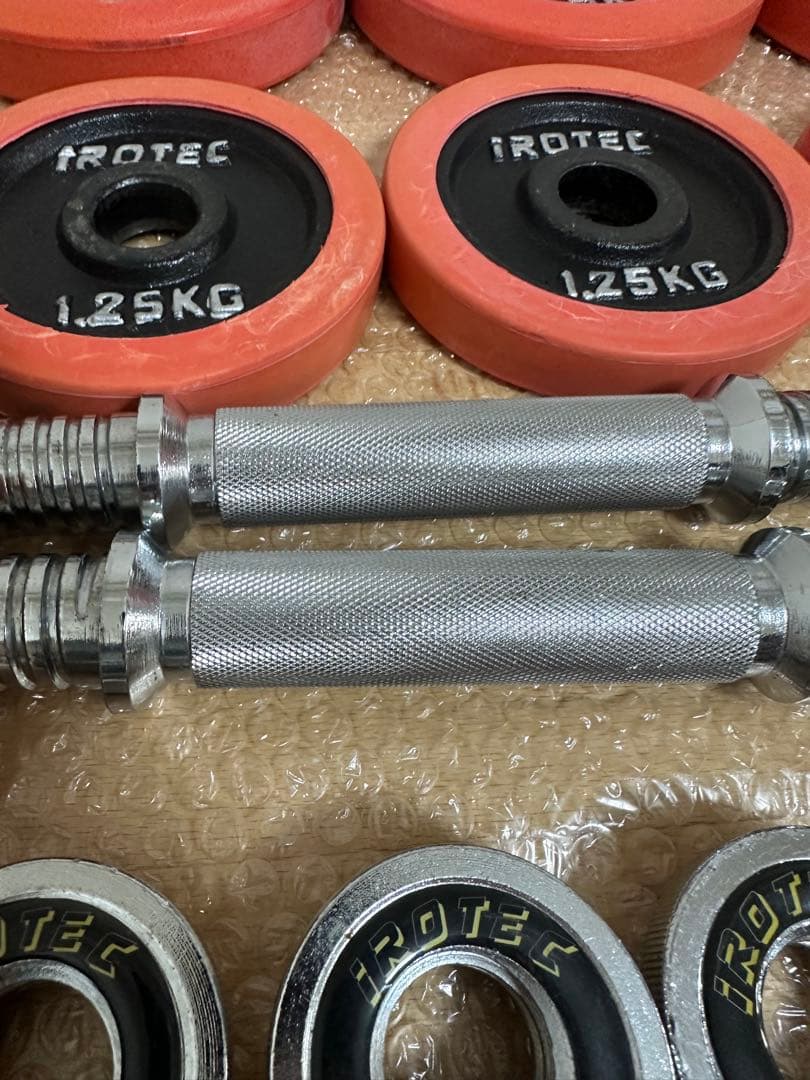 早い者勝ち アイロテック　ダンベルシャフト　ラバーダンベルプレート