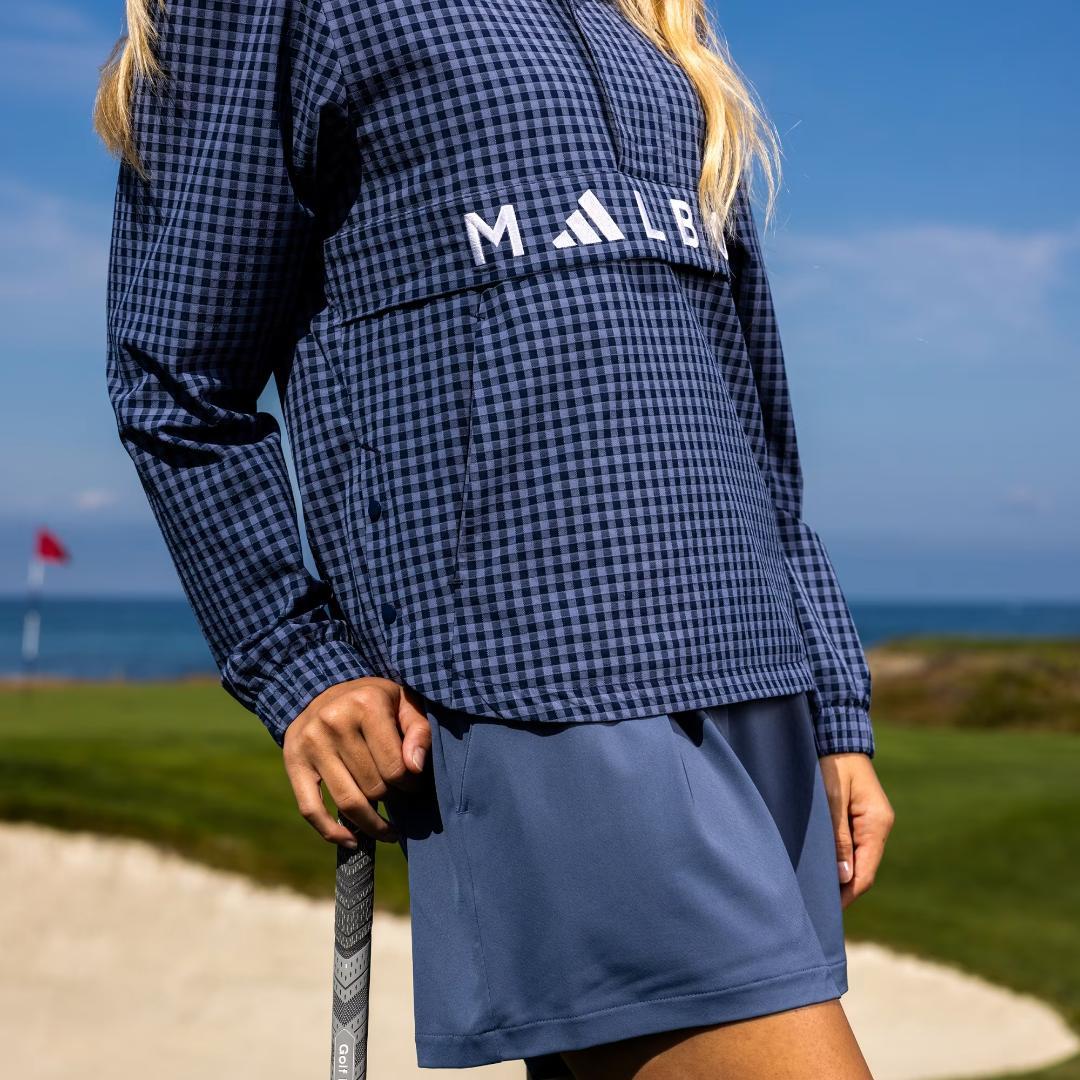 adidas × MALBON GOLF ギンガムチェックアノラックフーディー