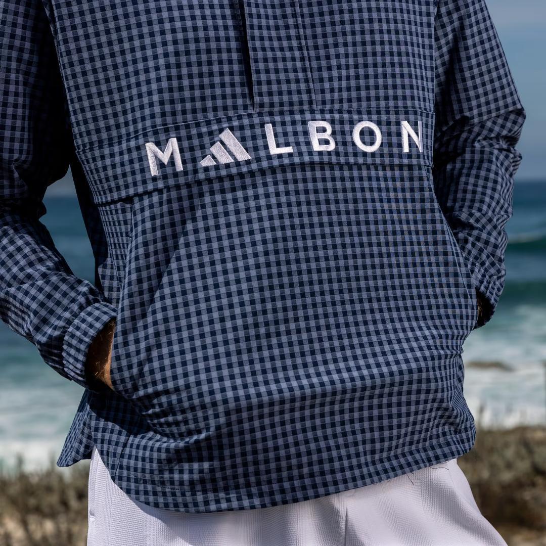 adidas × MALBON GOLF ギンガムチェックアノラックフーディー