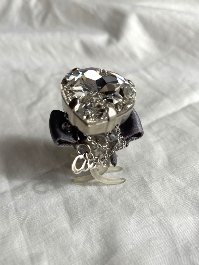 コンプレックスビズ ビッグハート　クリップ　グレー