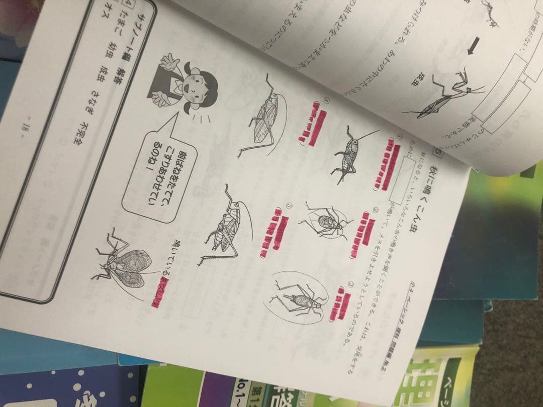 希学園　小4　2021年度　国算理/春/夏/冬講習テキスト　書込み小/おおむね良