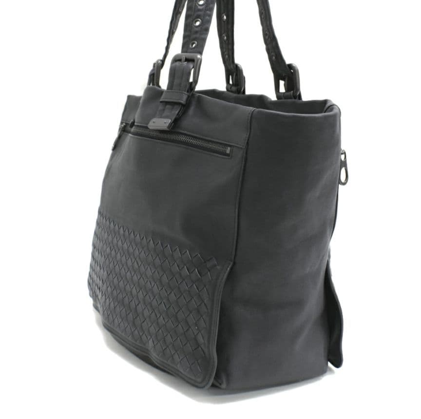 ♥​【極美品】ボッテガヴェネタ イントレチャート トートバッグ ダークネイビー♥